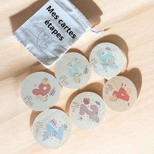 Cartes étapes bébé sublimer personnalisées - Cadeau grossesse, naissance