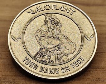 Personalized Valorant solid brass challenge coin 40mm