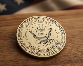 Anpassbare US Navy Messing Challenge Coin mit Relief (40 mm)