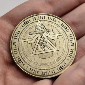 Warframe Granum Crown 40mm solid brass challenge coin