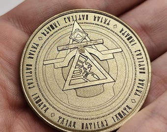 Warframe Granum Crown 40mm solid brass challenge coin