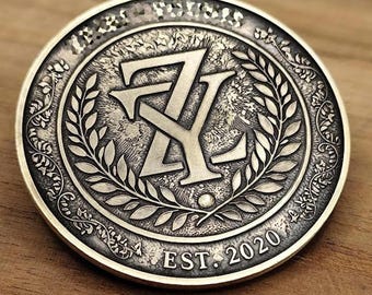 Moneda de latón personalizada con grabado en relieve (30 mm / 40 mm / 50 mm / 60 mm) / Contáctame antes de comprar