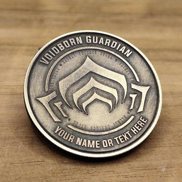 Moneta sfida Warframe personalizzata in ottone massiccio/acciaio inossidabile da 40 mm