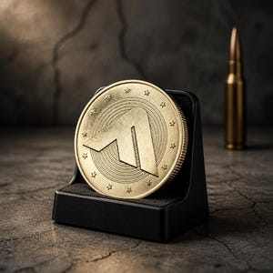 Personligt The Finals utmaningsmynt i massiv mässing med relief 40 mm