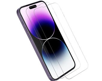 2x Vidro Temperado para Tela - Proteção para Tela do iPhone Sem Bolhas, Anti-Impressão Digital, Protetor de Tela