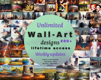Lifetime Unlimited Wall Art Access | Samsung The Frame & High-Resolution Printable Art | Weekly Updates