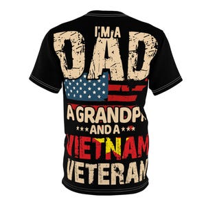 Patriotic Dad Grandpa Vietnam Veteran, American Flag, Veterans Day Gift, Patriotic, Black Edition,Unisex,Children Clothing,Hooded Sweaters.