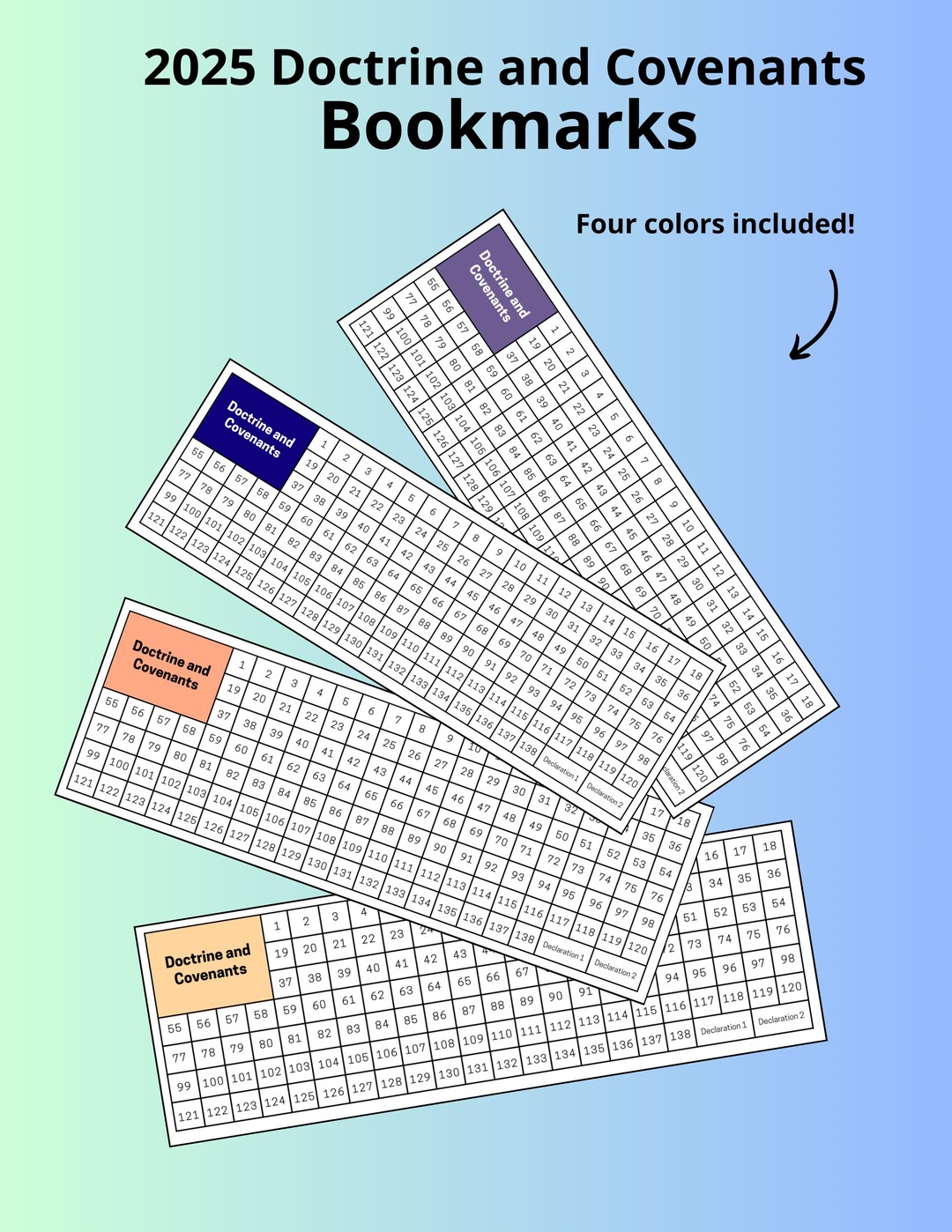 Doctrine and Covenants 2025 Bookmarks for Reading Progress | LDS Youth ...