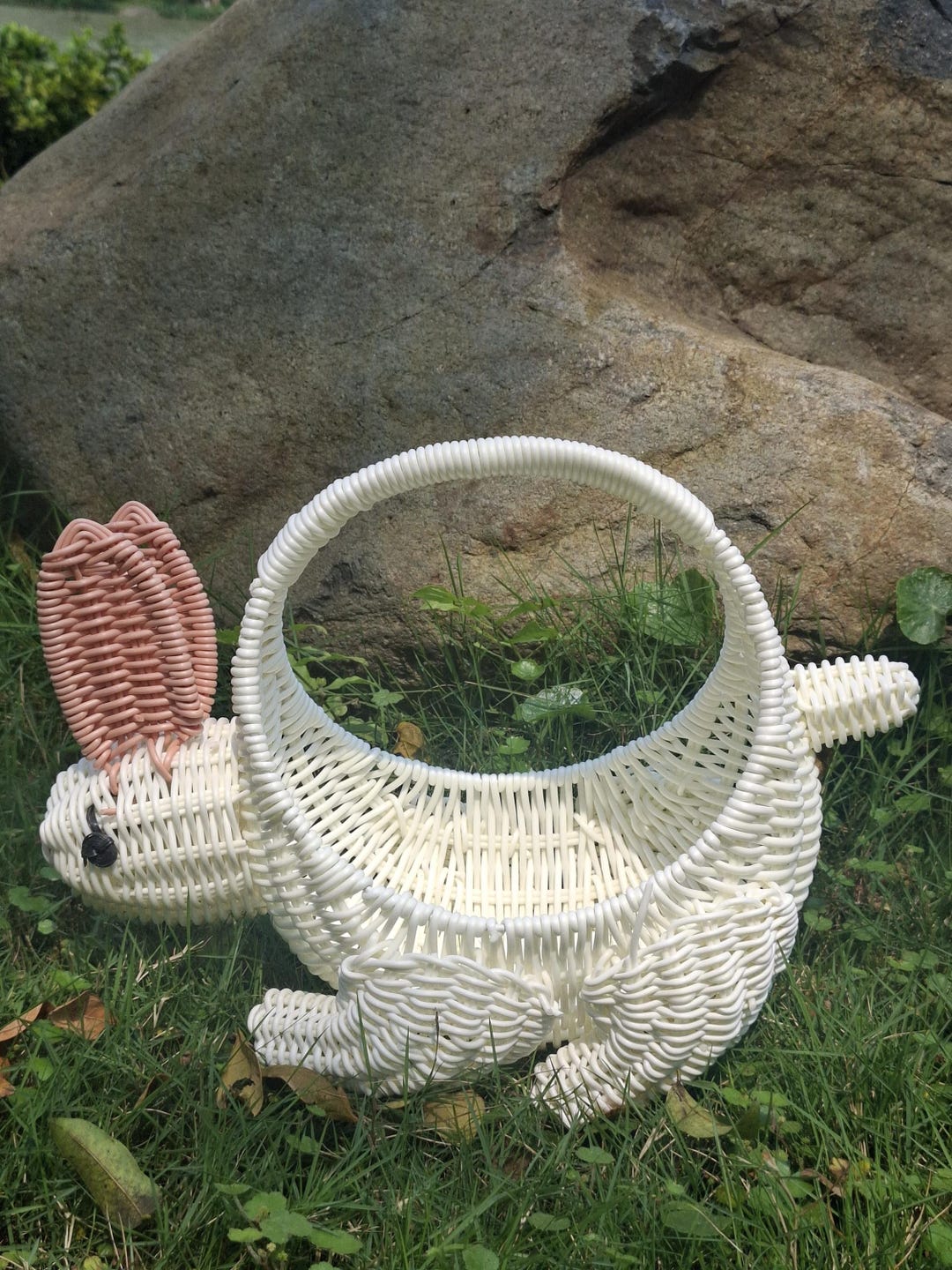 Walnut Ridge Rabbit Basket Rabbit Storage Basket, Handwoven Bunny Basket, Cute Woven Organizer ...