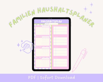 Family Planner Weekly Household Planner | Cleaning Schedule Digital | Family Household Schedule PDF | Family Weekly Schedule Digital Download Template