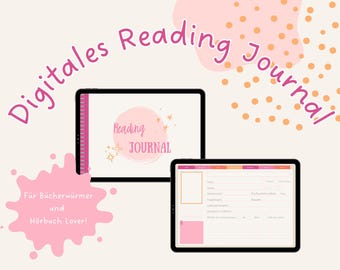Lekfull digital läsdagbok | Digital lässpårare (tyska) | Goodnotes bokdagbok | Digital läsdagbok | Bokdagbok