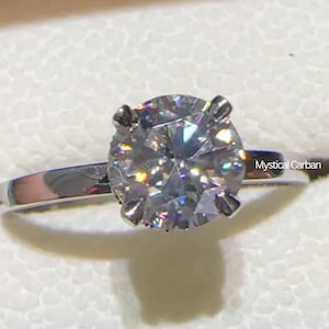 Brilliant Round Cut 3.50CT Moissanite Engagement Ring, Round Hidden Halo Prong Wedding Ring For Bridal, Bridesmaid Gift, Valentine Day Ring.