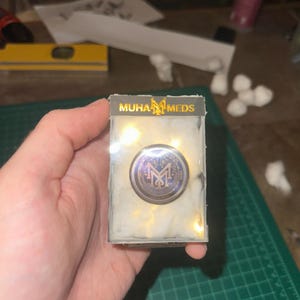 Light up Muha Meds cartridge box, hot box with holographic center, made using actual muha boxes
