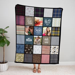 Mathers’s Day Gift, Mom Blanket Personalized, Picture Blanket , Valentine&#39;s Day Blanket, Valentine&#39;s Day Gift, Valentine&#39;s Day Present