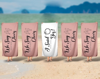 Custom Bachelorette Beach Towel: Personalized Bridesmaid Proposal Gift