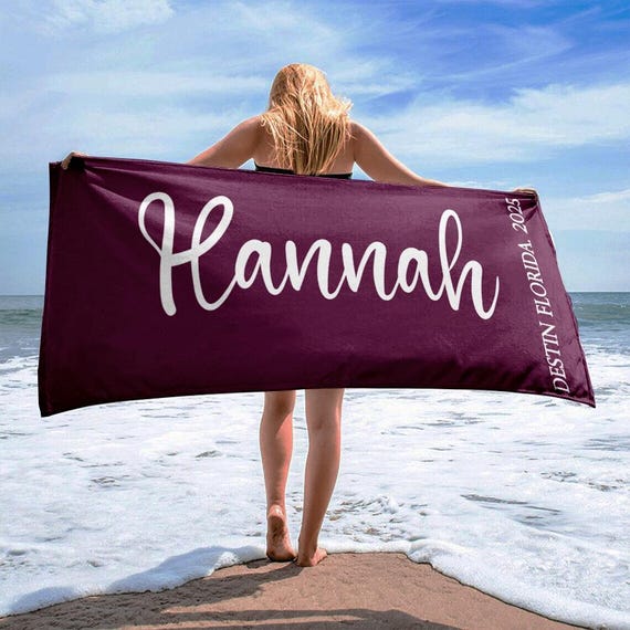 Personalized name Beach Towel,Personalized Name Bath Towel,Custom name Pool Towel,Beach Towel With Name,Outside Birthday,gift Towel name