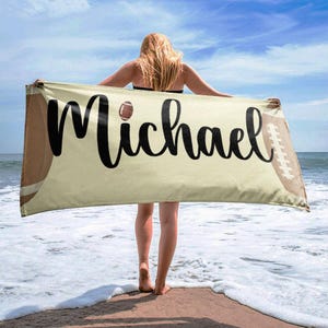 sport Beach Towel, Personalized Name Towel, Personalized Beach Towels, Custom Beach Towels, Beach Towels on sale, Pool Towels