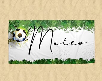 Personalized Football Beach Towel: Summer Camp Pool Towel