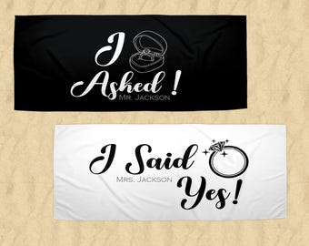 Custom Bride Beach Towel: Bachelorette Party Gift, Personalized Bridesmaid Towel