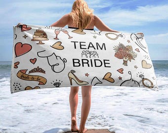 Personalized Bachelorette Beach Towel, Bridesmaid Gift