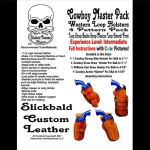 Cowboy Holster Paper Pattern Master Pack