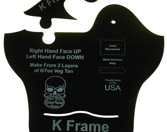 K-Frame and Similar Revolvers Thumb Break Acrylic Holster Template Design Pattern Making Guide Leather Working Holster