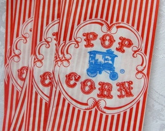 Popcorn Bag. Junk Journal Supply Vintage Style Popcorn Bags 25 Journal Decoration