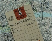 Antique Unused Thick Cardboard Luggage Tag