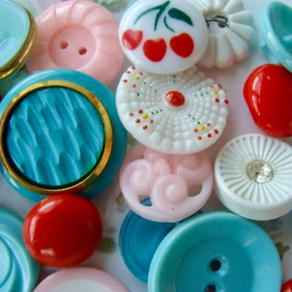 Vintage Glass Buttons Etsy