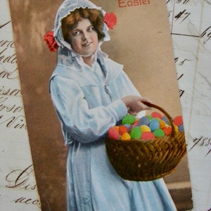 Antique 1910 Handwritten Stunning  Easter Postcard