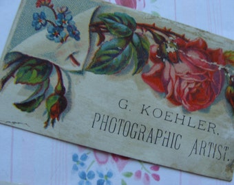 2 Rare Antique Beautiful Artist Advertising  Lithograph Trading Calling Cards N022