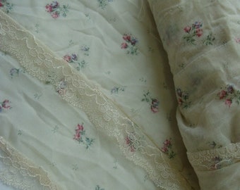 Gorgeous Rare 1940s Wedding Lace Wide Panel Lace  Ivory Lace  8.5 wide Makes amazing Doll Curtains, especially for Blythe