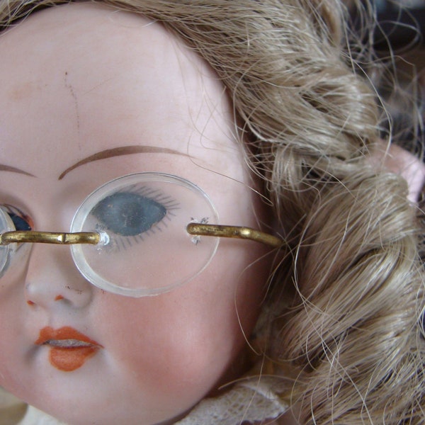 Rare Vintage Wire Rimmed Glasses for German and French Bisque Dolls