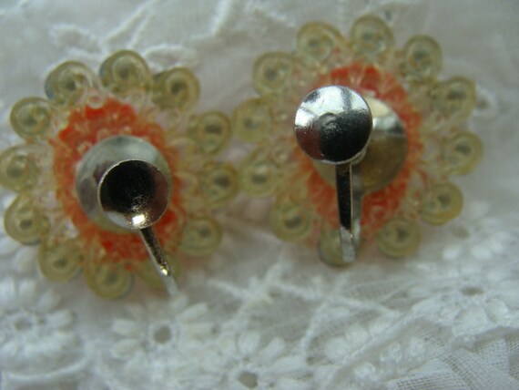 Vintage Antique Gorgeous Rhinestone Coral Wedding… - image 4