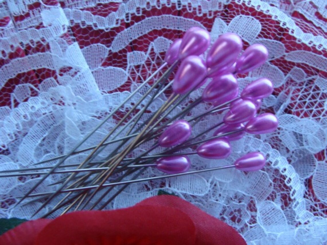 Pretty Pink Cotton Candy Straight Pins One Dozen Etsy