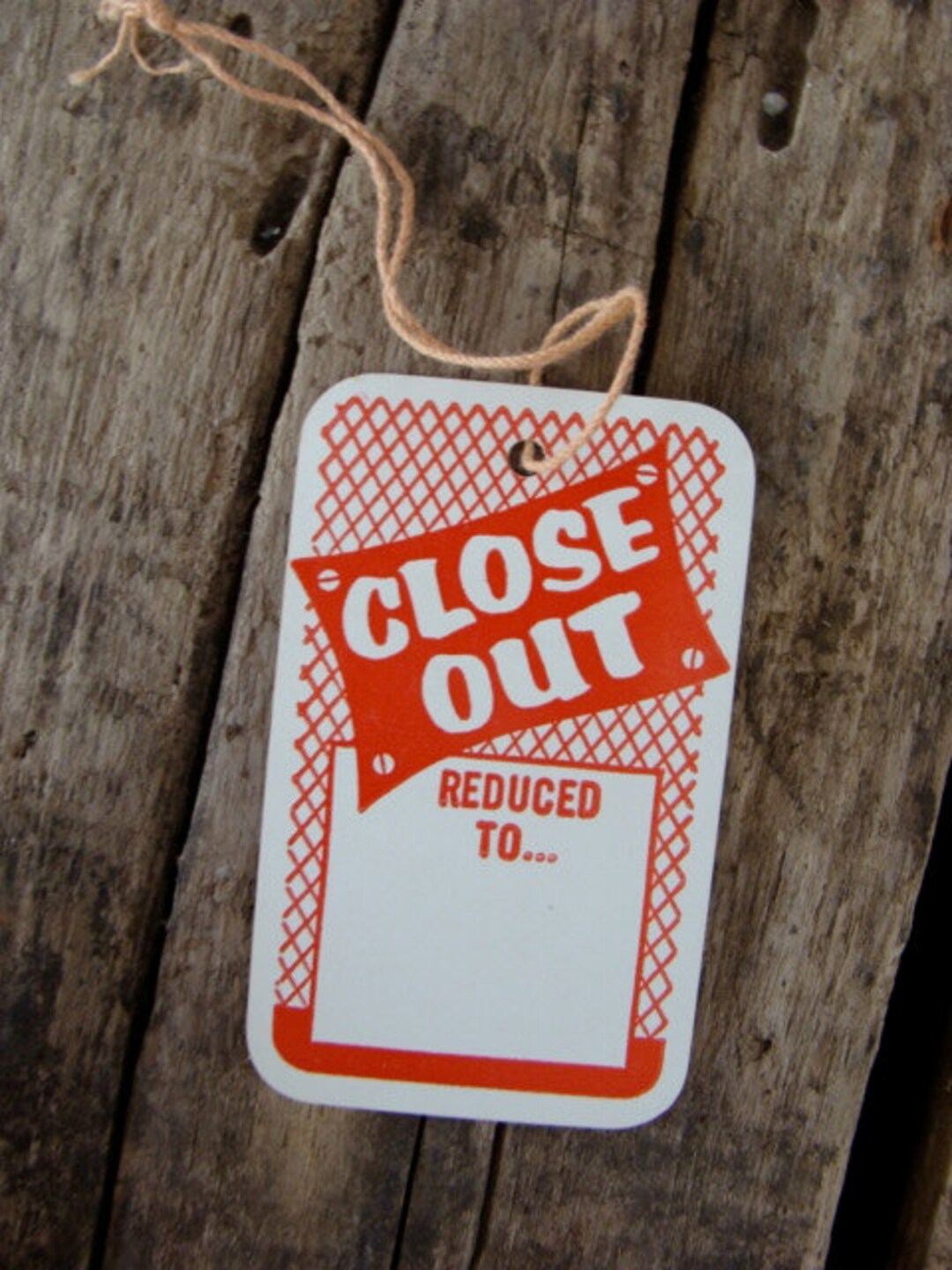 Vintage Kitsch String Tags One Dozen Price Tags Farmhouse Decor - Etsy