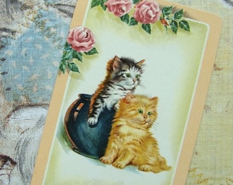Sweet Shabby Chic Adorable Vintage Kitty Cats