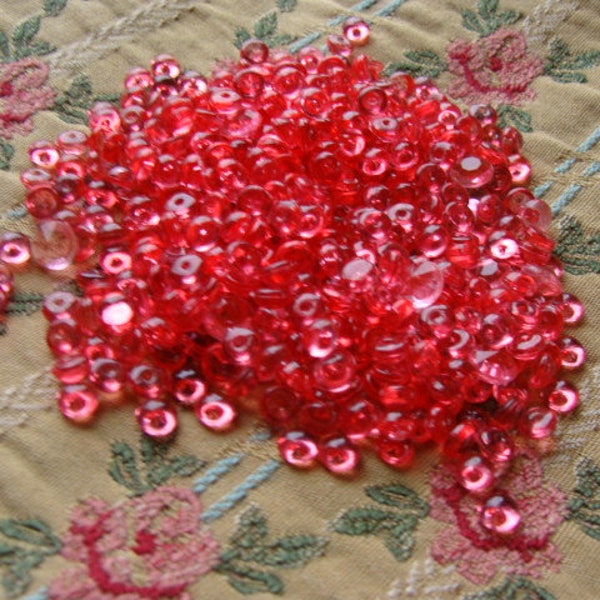 Vintage Gorgeous Rouge Color Iridescent Fancy Beads Lot 3 Dozen