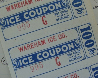 Antique Ice unused Ticket Lot