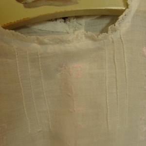 Antique Heirloom Handmade Embroidered White Cotton Baby Girl Dress 122