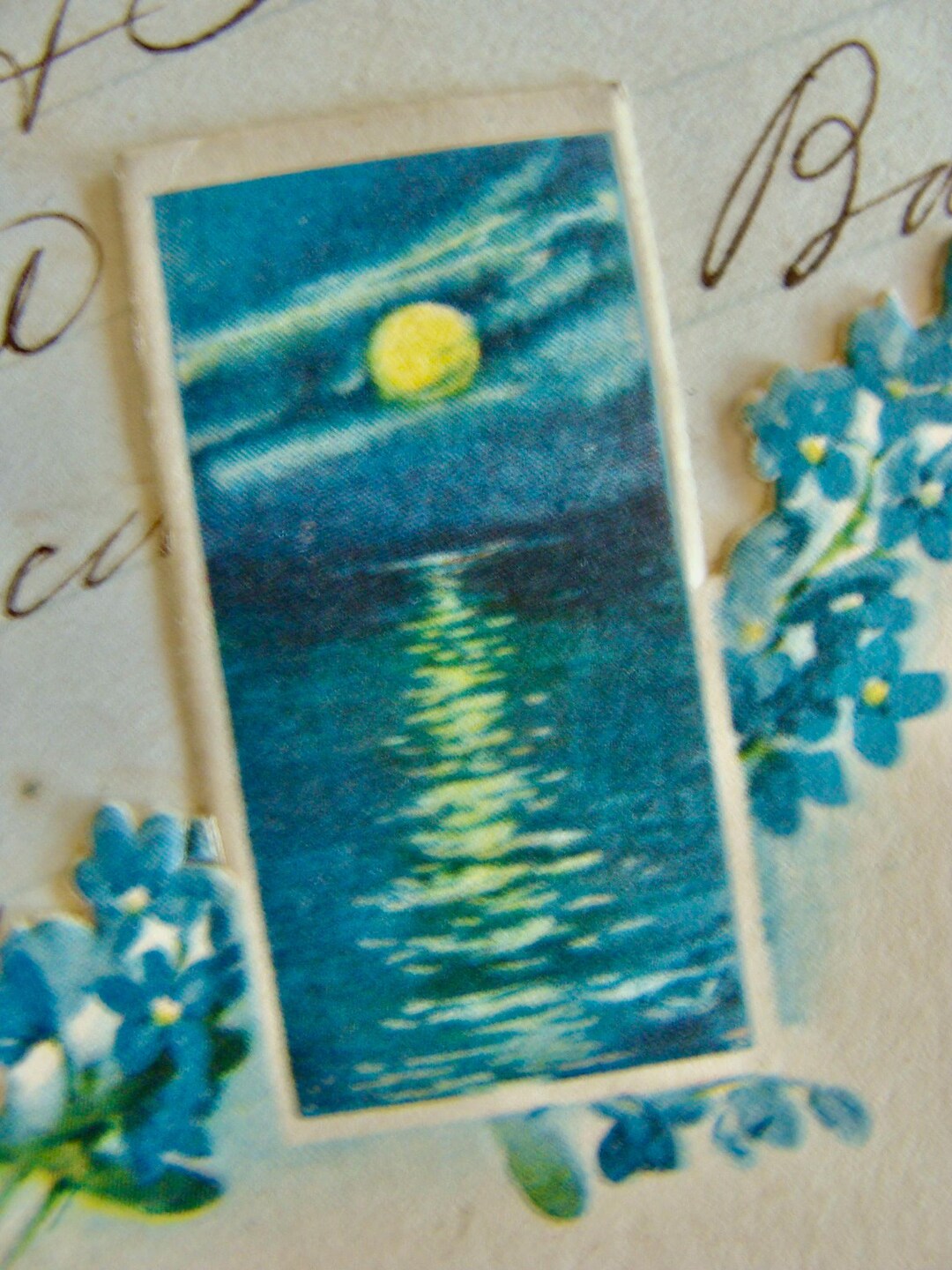 1920s Rare Stunning Die Cut Antique Art Deco Keepsake Tally Place Card