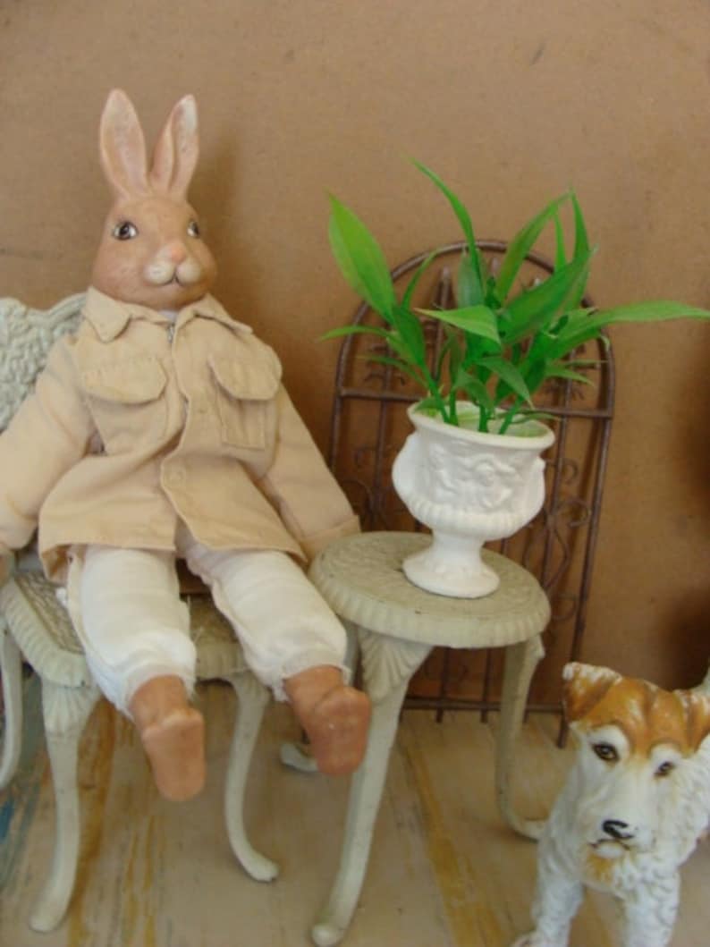 Vintage Bisque and Cloth Naked Bunny Rabbit 10 Inch Doll - Etsy