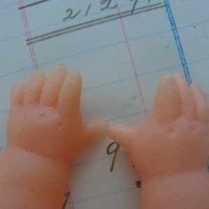 Adorable Antique Small 1960s Rubber Composition Doll Arms image 1