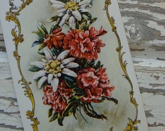 Gorgeous Rare Antique Flowers playing cards for Altered Art
