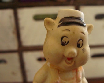 Rare Antique Pig Bisque Piggy Doll