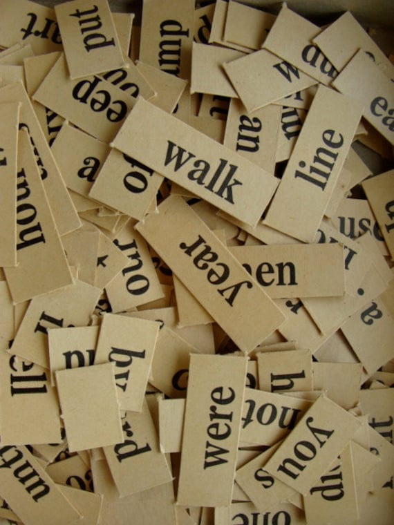 Antique Rare 1930s Cardboard Dozen Words Anagrams Flash Card Etsy