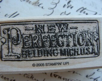 Antique Script Wood Mounted Rubber Stamp Stamping Up