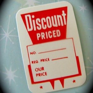 One Dozen Darling Little Vintage Retro Price Tags
