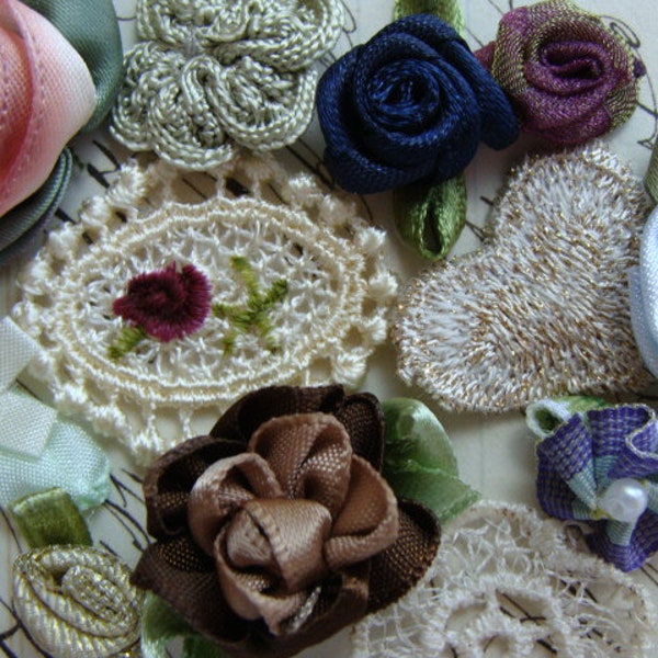 Silk Ribbon Flowers Etsy