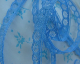 2 Yards Gorgeous Blue Vintage Lace